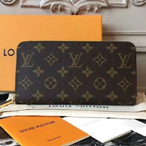 Replica Louis Vuitton M41895 Monogram Canvas Zippy Wallet Fuchsia