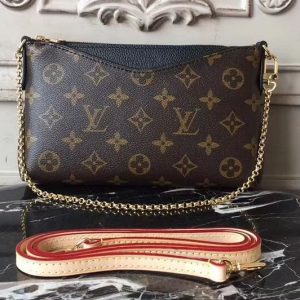 Replica Louis Vuitton M41639 Pallas Clutch Monogram Canvas Bags Black