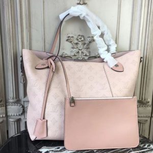 Replica Louis Vuitton M53140 Hina MM Mahina Leather Bags Pink