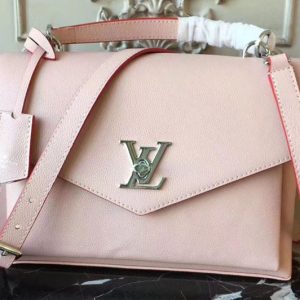 Replica Louis Vuitton M53504 Mylockme Lockme Calf Leather Bags Pink