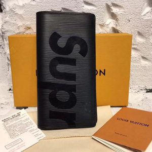 Replica Louis Vuitton M60622 Epi Leather Supreme X Brazza Wallet Black