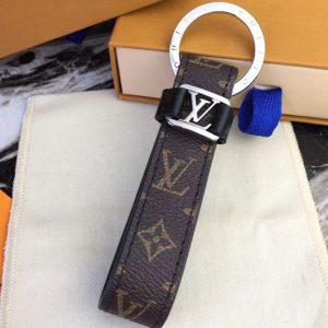 Replica Louis Vuitton M62709 LV Dragonne Key Holder Monogram Canvas Silver Hardware