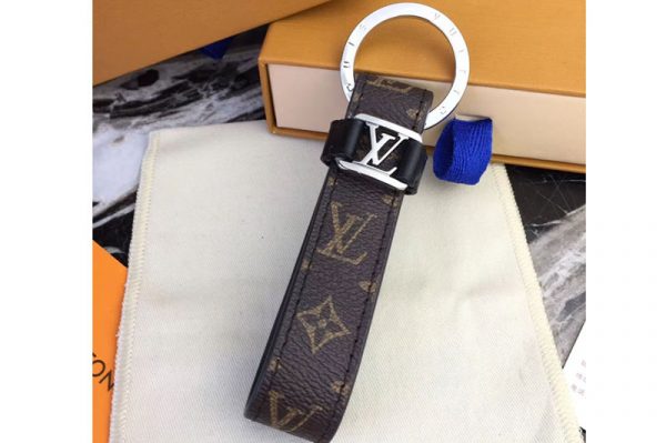 Replica Louis Vuitton M62709 LV Dragonne Key Holder Monogram Canvas Silver Hardware