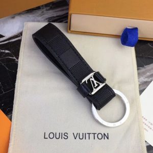 Replica Louis Vuitton M62710 LV Dragonne Key Holder Damier Infini Silver Hardware