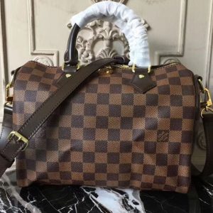 Replica Louis Vuitton N41368 Speedy Bandouliere 25 Damier Ebene Canvas Bags