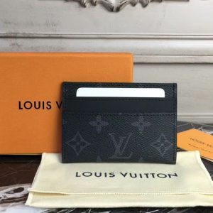 Replica Louis Vuitton M62170 Double Card Holder Monogram Eclipse Canvas