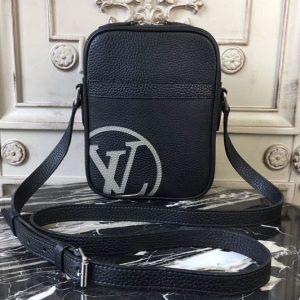 Replica Louis Vuitton M54787 Taurillon Leather Danube PM Bags Black