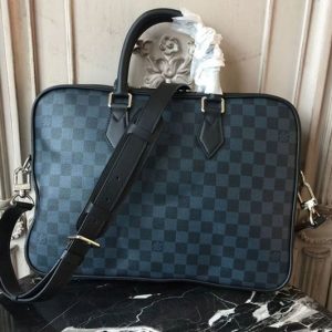 Replica Louis Vuitton N63298 Damier Cobalt Canvas Dandy Briefcase Slim Bags