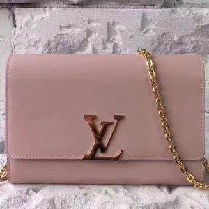 Replica Louis Vuitton M51632 Louise Chain GM Autres Cuirs Bags Pink