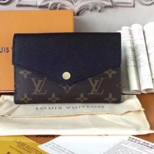 Replica Louis Vuitton M60990 LV Pallas Compact Wallet Monogram Canvas Black