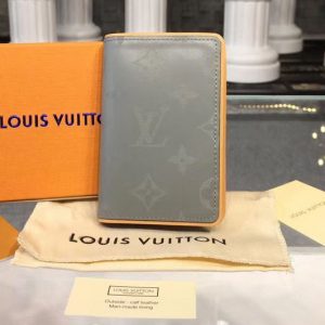 Replica Louis Vuitton M63233 LV Pocket Organizer Wallets Monogram Titanium Canvas