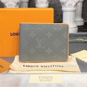 Replica Louis Vuitton M63297 LV Multiple Wallet Monogram Titanium Canvas