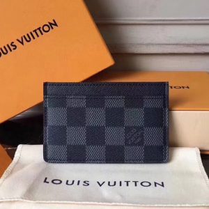 Replica Louis Vuitton N61722 Card Holder Damier Graphite Canvas