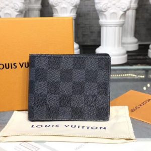 Replica Louis Vuitton N64002 LV Slender ID Wallet Damier Graphite Canvas