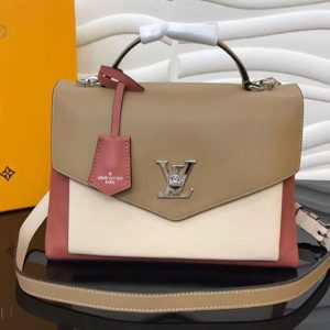 Replica Louis Vuitton M53506 LV Soft Calfskin MyLockme Lockme Bags Vieux Rose Sesame Creme