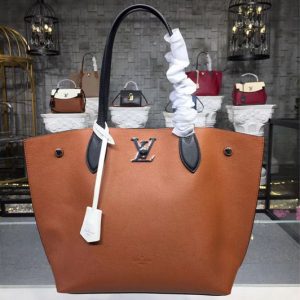 Replica Louis Vuitton M55028 LV Lockme Cabas Bags Soft calfskin Leather