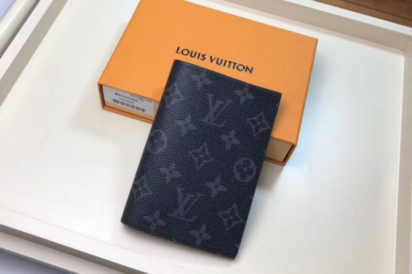 Replica Louis Vuitton M64501 LV Monogram Eclipse Canvas Passport Cover