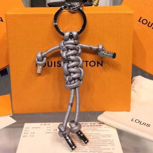 Replica Louis Vuitton M62883 LV MR Louis Bag Charm And Key Holder Silver Monogram Canvas