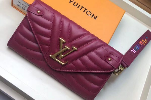 Replica Louis Vuitton M63729 LV New Wave Long Wallet Wine