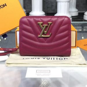 Replica Louis Vuitton M63789 LV New Wave Zipped Compact Wallet Wine