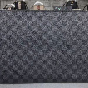 Replica Louis Vuitton N64437 LV Damier Graphite Canvas Pochette Jour GM