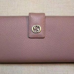 Replica Gucci 337335 Calf Leather Wallet Pink