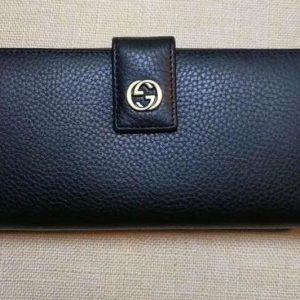 Replica Gucci 337335 Calf Leather Wallet Black