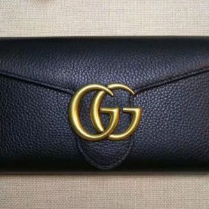 Replica Gucci 400586 GG Marmont Continental Wallet Black