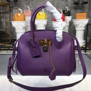 Replica Louis Vuitton M55027 LV Veau Nuage Leather Milla PM Bags Purple