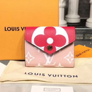 Replica Louis Vuitton M62933 LV Zoe Wallet Calf Leather Pink