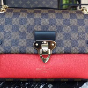 Replica Louis Vuitton N40108 Damier Ebene Canvas Vavin PM Red