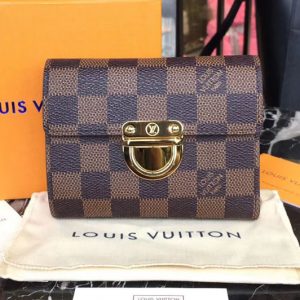 Replica Louis Vuitton N60005 LV Victorine Wallets Damier Ebene Canvas