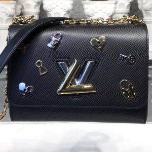 Replica Louis Vuitton M52891 Twist MM MM Bags Epi Leather Black