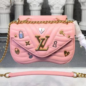 Replica Louis Vuitton M53213 New Wave Chain Bag PM New Wave Leather Pink