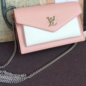 Replica Louis Vuitton M63980 LV Pochette Mylockme Chain Bags Pink