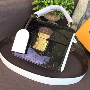 Replica Louis Vuitton M90375 Spring Street Bags Monogram Vernis Leather Black