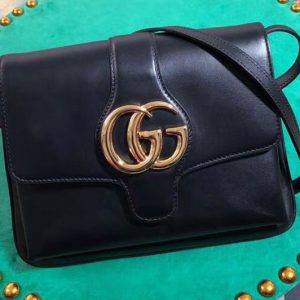 Replica Gucci ‎550126 Arli medium shoulder bags Black Leather