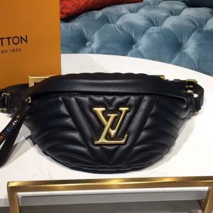 Replica Louis Vuitton M53750 LV New Wave Bumbag Black Leather