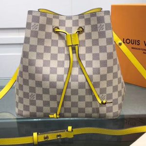 Replica Louis Vuitton N40151 LV Neonoe Damier Azur Canvas Yellow