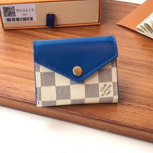 Replica Louis Vuitton N60219 LV Zoe Wallet Damier Azur Canvas Blue