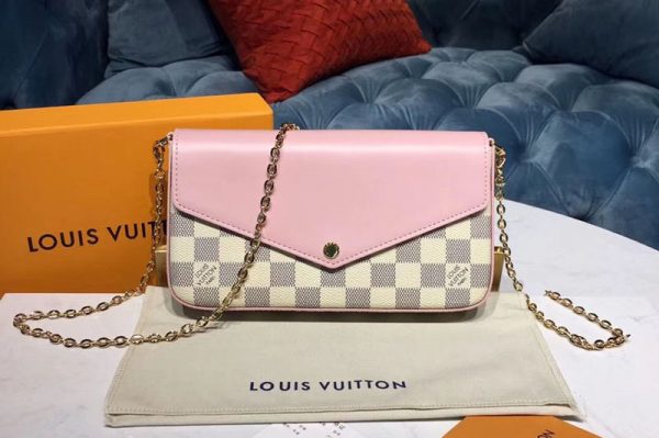 Replica Louis Vuitton N60235 LV Pochette Felicie Damier Azur Canvas