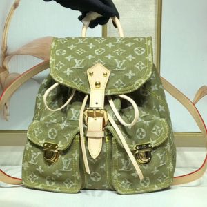 Replica Louis Vuitton M44460 Backpack Monogram Denim Green