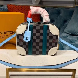 Replica Louis Vuitton M44582 LV Mini Luggage Damier Graphite Canvas