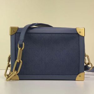 Replica Louis Vuitton M44723 LV Soft Trunk Bags Blue Monogram Denim