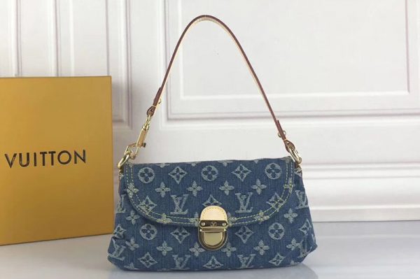 Replica Louis Vuitton M95050 Mini Pleaty Bags Monogram Denim Blue