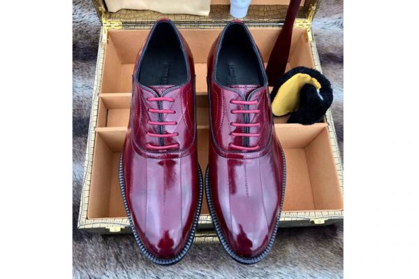 Replica Louis Vuitton LV City Derby Shoes Red Leather