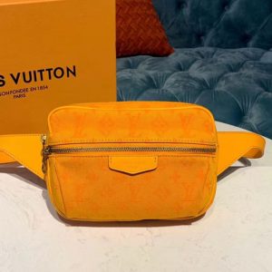 Replica Louis Vuitton M44623 LV Outdoor bumbag Orange Monogram Denim