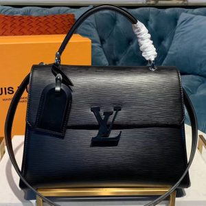 Replica Louis Vuitton M53691 LV Grenelle MM Bags Black Epi Leather