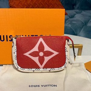 Replica Louis Vuitton M67579 LV Mini Pochette Accessoires Red/Pink Monogram Canvas