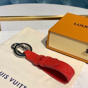 Replica Louis Vuitton MP2364 LV Harness Dragonne Bag Charm and Key Holder Red Taurillon leather